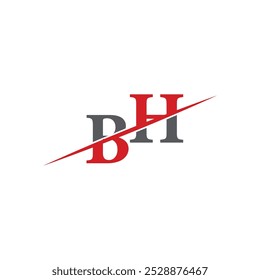 BH Minimalist Logo with Dynamic Diagonal Line