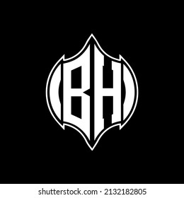 BH Unique abstract geometric vector logo design