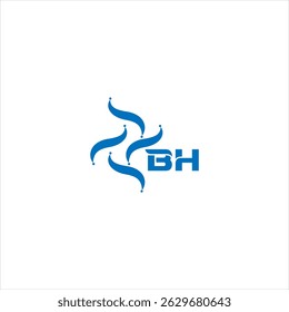 BH Único moderno abstrato abstrato geométrico logotipo minimalista. BH iniciais vetorial letra logotipo design. 
