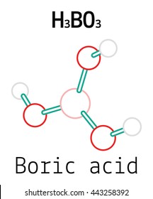 BH3O3 Boric Acid Molecule