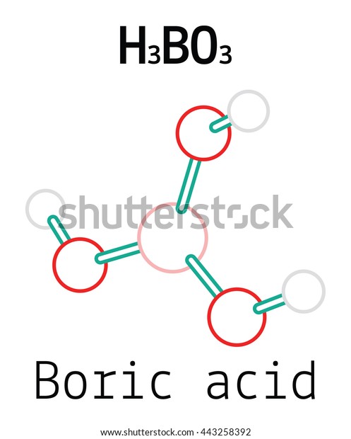 Bh3o3 Boric Acid Molecule Stock Vector (Royalty Free) 443258392 ...