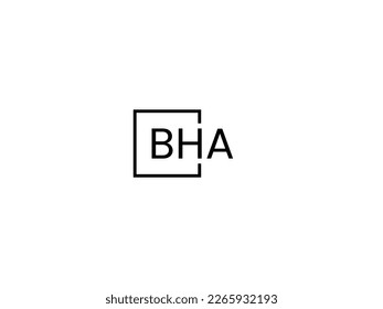 Letra BHA Ilustración del vector de diseño del logotipo inicial