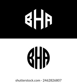 BHA-Dreieck-Buchstaben-Logo-Design mit Dreieck-Form. BHA Triangle Logo Design Monogramm. BHA Dreieck Vektorgrafik Logo Vorlage mit Rot Farbe. BHA dreieckig