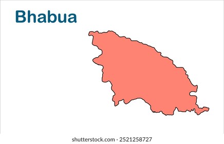 Mapa da subdivisão de Bhabua, Distrito de Kaimur, Estado de Bihar, República da Índia, Governo de Bihar, território indiano, Índia Oriental, política, aldeia, turismo