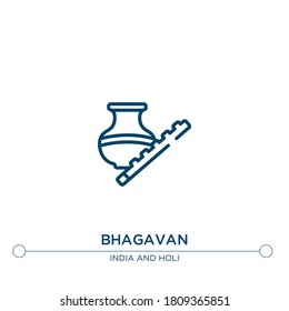 bhagavan Umriss-Vektorsymbol. einfache Elementgrafik. bhagavan Umriss Symbol aus editierbarem india Konzept. kann für Web und mobile
