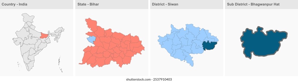 Bhagwanpur Hat map (District Siwan, State Bihar, República da Índia) ,Siwan District, Bihar State, República da Índia, Governo de Bihar, Território indiano, Índia Oriental, política, aldeia, turismo