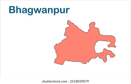 Mapa da subdivisão de Bhagwanpur, Distrito de Begusarai, Estado de Bihar, República da Índia, Governo de Bihar, território indiano, Índia Oriental, política, aldeia, turismo