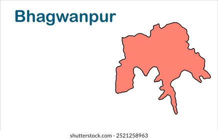 Mapa da subdivisão de Bhagwanpur, Distrito de Kaimur, Estado de Bihar, República da Índia, Governo de Bihar, território indiano, Índia Oriental, política, aldeia, turismo