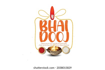 
Bhai Dooj, Bhaubeej, Bhai Tika, Bhai Phonta indian festival of Happy Bhai Dooj  celebrated during the Diwali