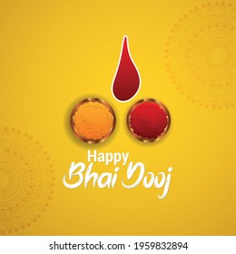 Bhai dooj creative vector illustration invitation greeting card 