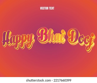 Bhai dooj editable text effect