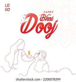 Bhai dooj indian festival white background