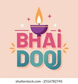 Arte de Ilustración vectorial de tipografía Bhai Dooj