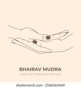 BHAIRAV MUDRA. YOGA. Yogic hand gesture. Yoga hand mudra.