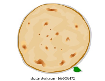 Chapati o vector de pan indígena Bhakri Roti