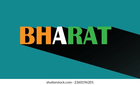 Bharat text with shadow isolated on blue background .

Bharat is an another name of India - a country in south Asia