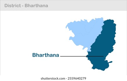 Bharthana sub-district map, Etawah District, Uttar Pradesh State, Republic of India, Government of  Uttar Pradesh, Indian territory, Eastern India, politics, village, tourism