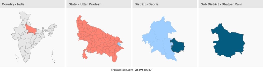 Bhatpar Rani map, Deoria District, Uttar Pradesh State, Republic of India, Government of  Uttar Pradesh, Indian territory, Eastern India, politics, village, tourism