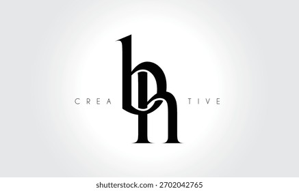 BHbh Elegant Serif Monogram Logo – Luxury Lowercase Typographic Lettermark for Modern Branding