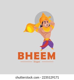 Bheem Vektormascot Logo Vorlage.