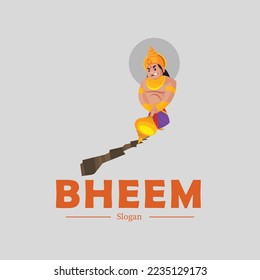 Bheem vector mascot logo template.