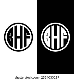 BHF creative initials letter logo concept.