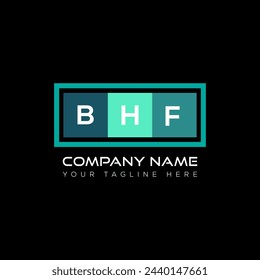 Diseño abstracto del logotipo de la letra de BHF. Diseño único de BHF. BHF
