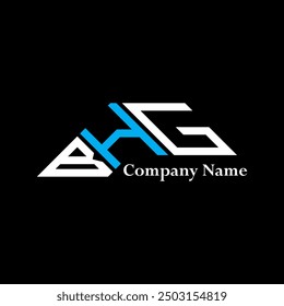 BHG logo design, BHG simple and modern logo. BHG luxurious alphabet design  