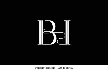 BH,HB, Abstract Letters Logo Monogram