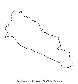 Mapa del distrito de Bhimber, división administrativa de Pakistán. Ilustración vectorial.