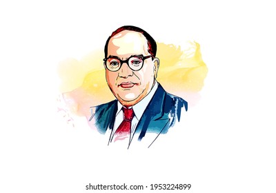 Bhimrao ambedkar. Dr. Bhimrao ambedkar. B. R. Ambedkar. Jayanti Indian Babasaheb day celebration vector Illustration