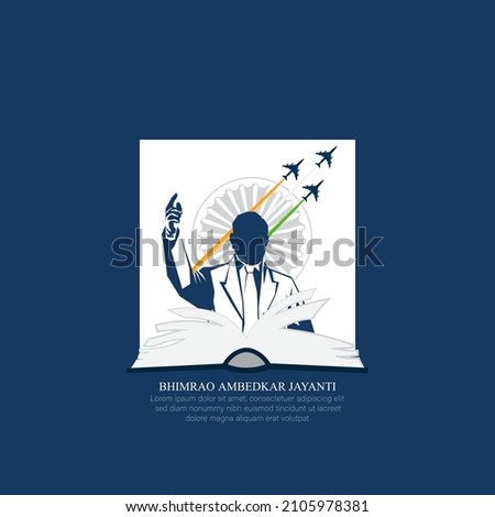 Bhimrao Ramji Ambedkar jayanti vector illustration.	 Stock fotó © 