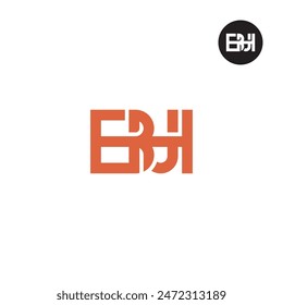 BHJ Logo Buchstabe Monogram Design