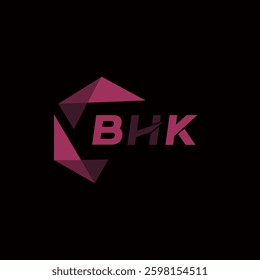 BHK creative minimalist letter logo. BHK unique vector initials alphabet letter logo design
