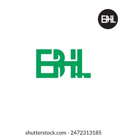 BHL-Logo-Buchstabe Monogramm Design