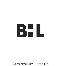 BHL Logo. Vector Graphic Branding Letter Element. White Background