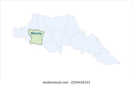 Mapa de Bhorey, Distrito de Gopalganj, Estado de Bihar, República da Índia, Governo de Bihar, Território indiano, Índia Oriental, política, aldeia, turismo