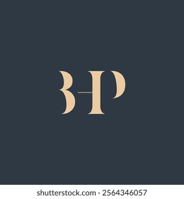 BHP abstract letter logo design. This logo is designed by three abstract letters.