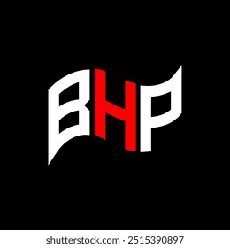 BHP Logo Design, BHP einfache und moderne Logo. Luxuriöses Alphabet von BHP  