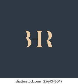 BHR abstract letter logo design. This logo is designed by three abstract letters.