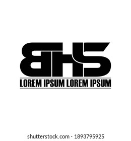 Vector de diseño del logotipo de la letra BHS