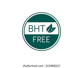 bht free, butylated hydroxytoluene icon vector illustration 