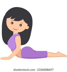 Bhujangasana yoga pose asana for ui, ux, web, app, brochure, flyer and presentation design, etc.