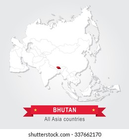 Bhutan. All the countries of Asia.