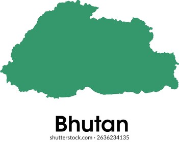 bhutan country map in vectors 