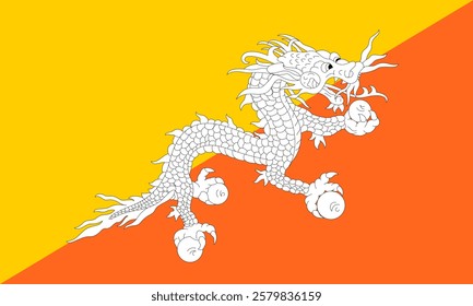 Bhutan Flag, Flag of Bhutan