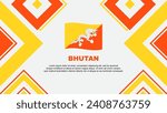 Bhutan Flag Abstract Background Design Template. Bhutan Independence Day Banner Wallpaper Vector Illustration. Bhutan Independence Day
