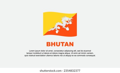Bhutan Flag Abstract Background Design Template. Bhutan Independence Day Banner Social Media Vector Illustration. Bhutan Background