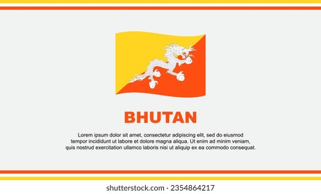 Bhutan Flag Abstract Background Design Template. Bhutan Independence Day Banner Social Media Vector Illustration. Bhutan Design