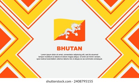 Bhutan Flag Abstract Background Design Template. Bhutan Independence Day Banner Wallpaper Vector Illustration. Bhutan Vector